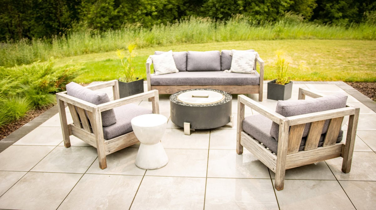 seating area on patio