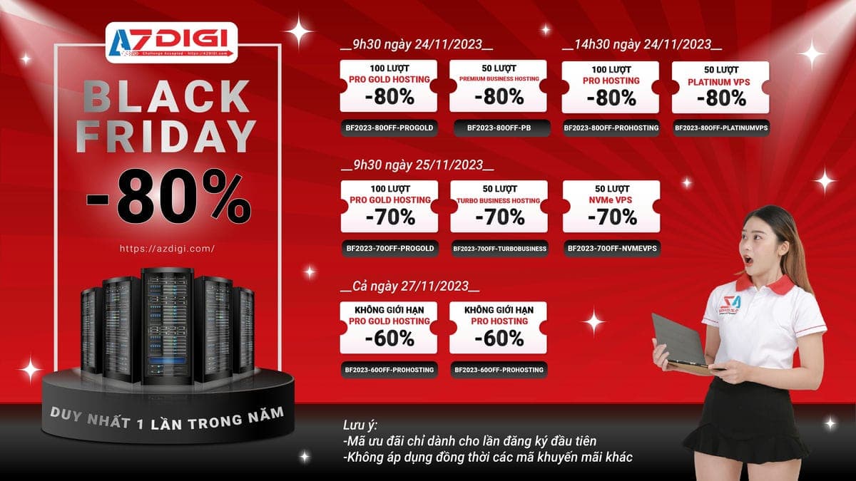 AZDIGI chương trình khuyến mãi Black Friday 2023