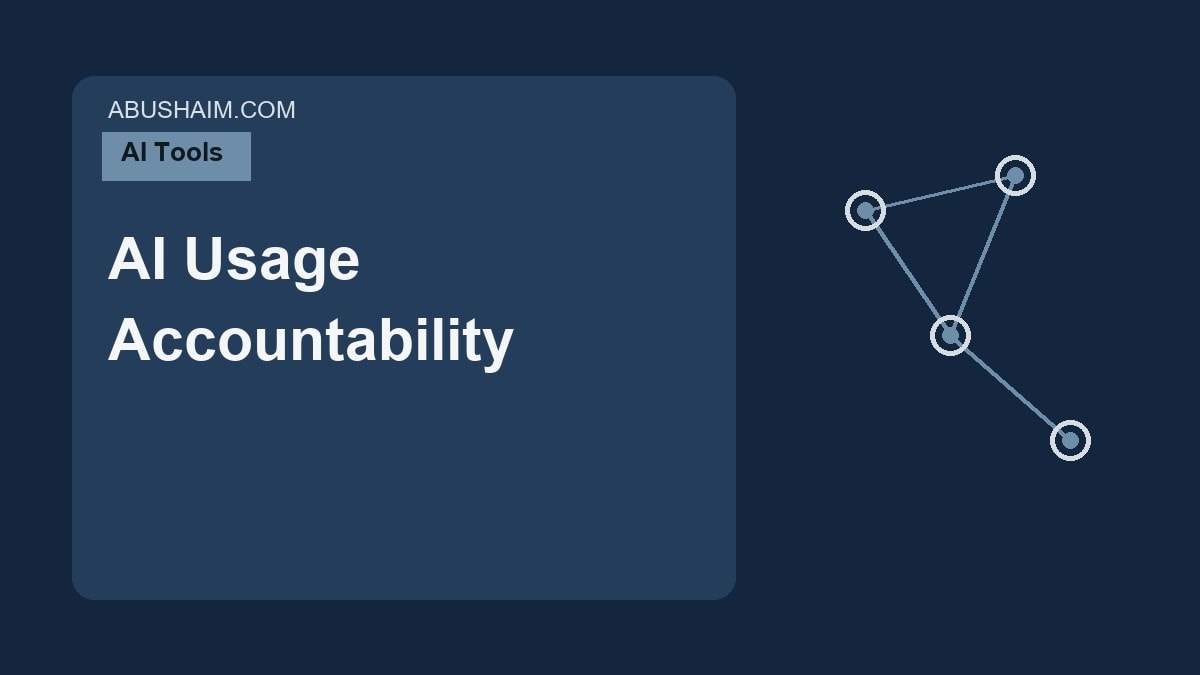 AI Usage Accountability featured image with a simple enterprise AI network design