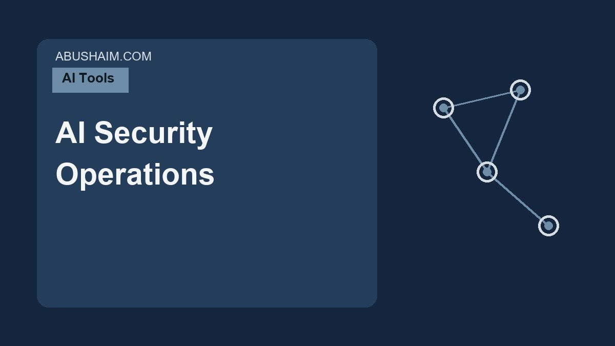 AI Security Operations featured image with a simple enterprise AI network design