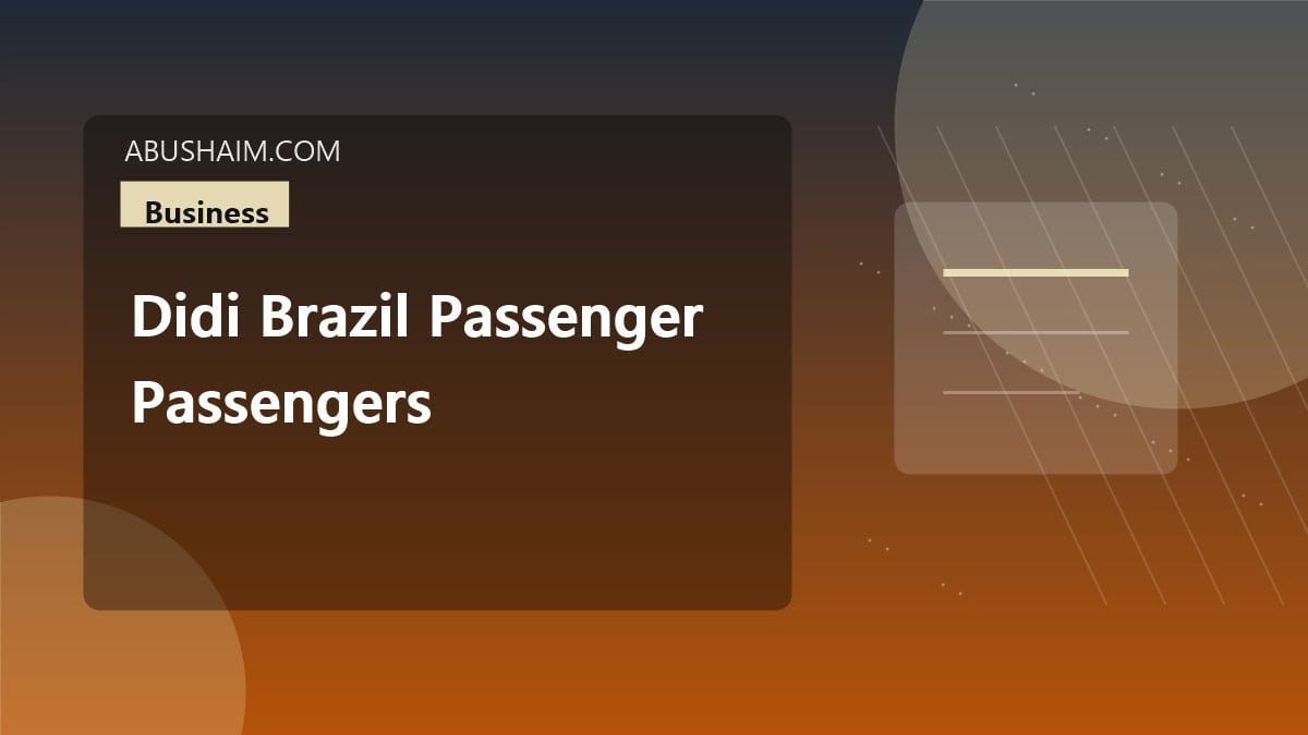 didi brazil passenger passengers book rides, DiDi Brazil Passenger How do passengers book rides with DiDi Brazil?, business guide