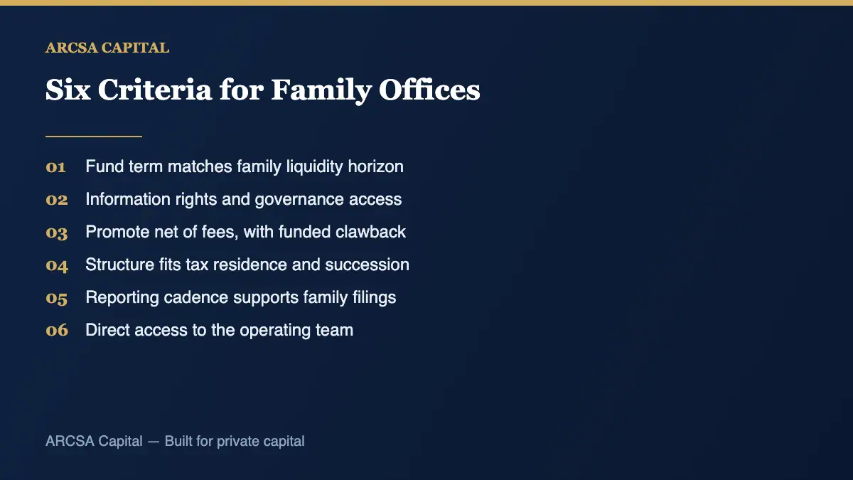 Family offices: six criteria for selecting a real estate fund