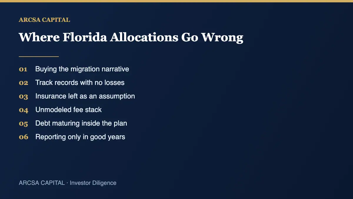 Common mistakes selecting real estate investment funds in Florida