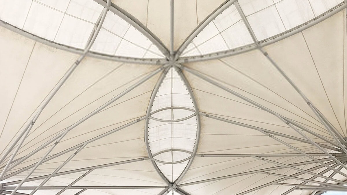 kanopi membrane, puncak, arsitektur modern