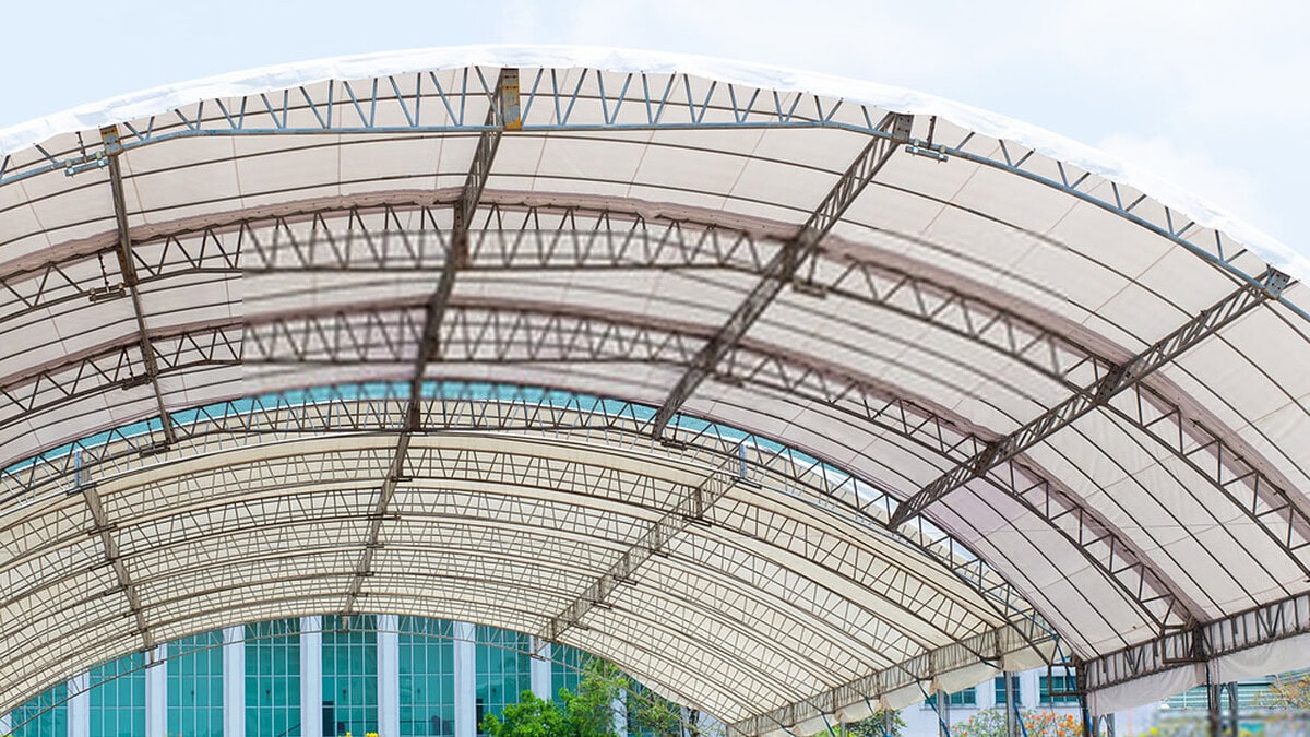 kanopi membrane, puncak, arsitektur modern