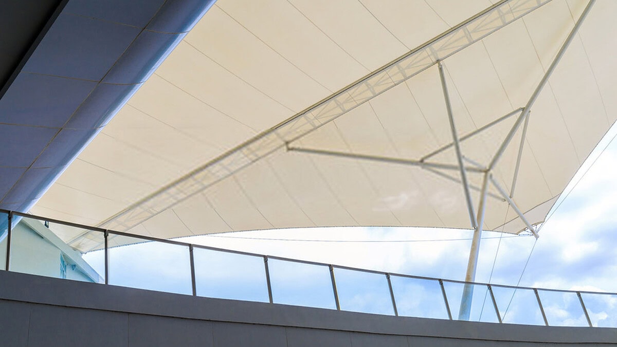 kanopi membrane, puncak, arsitektur modern