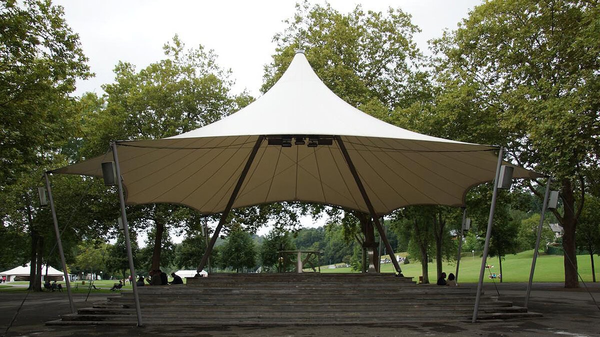 kanopi membrane, puncak, arsitektur modern