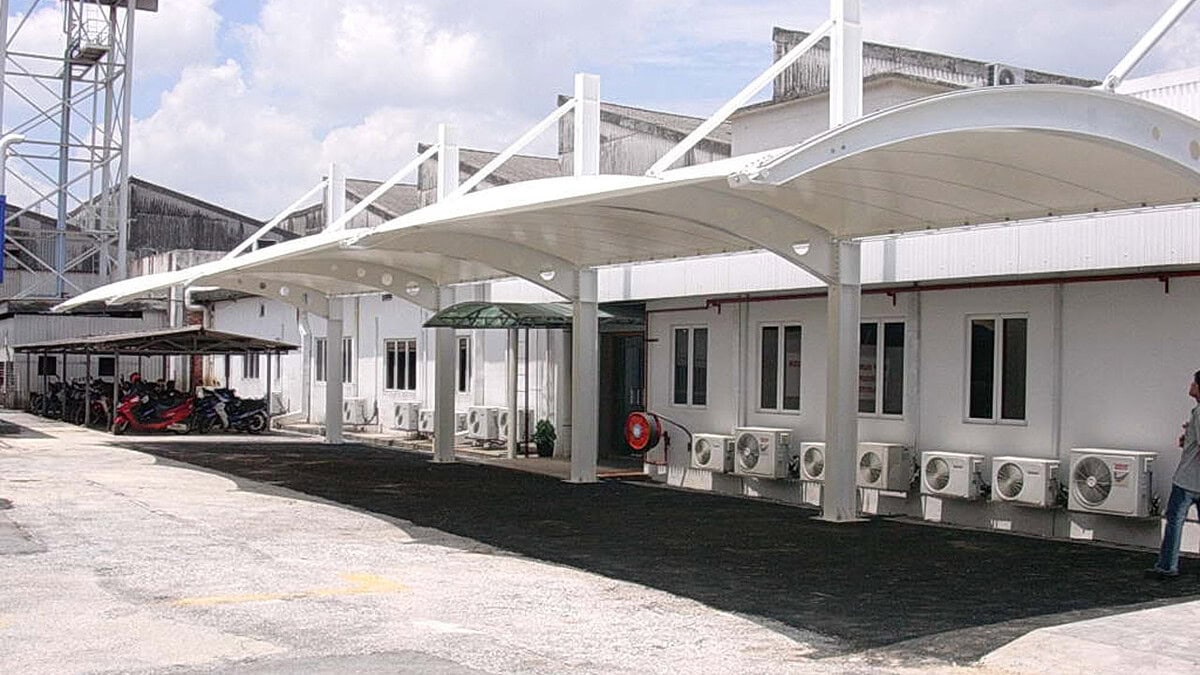 kanopi membrane, puncak, arsitektur modern