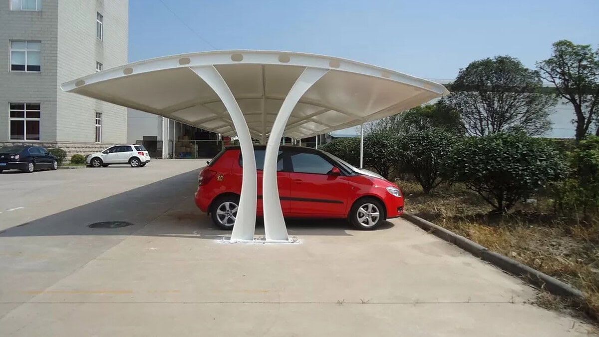 kanopi membrane, puncak, arsitektur modern