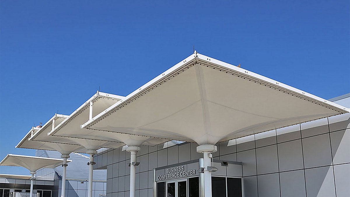 kanopi membrane, puncak, arsitektur modern