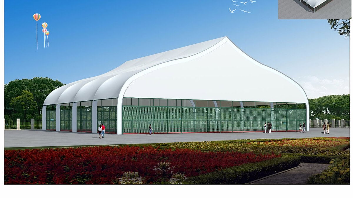 kanopi membrane, puncak, arsitektur modern