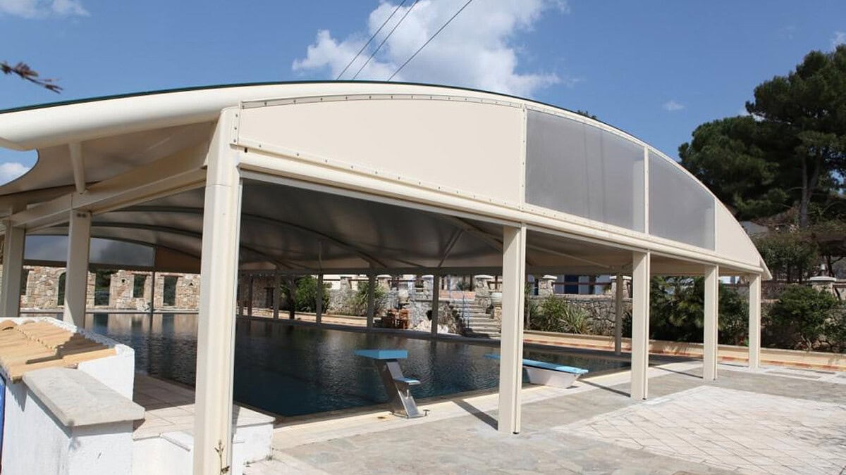 kanopi membrane, puncak, arsitektur modern