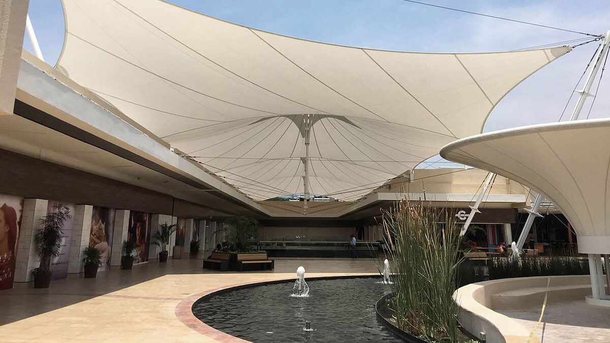 kanopi membrane, puncak, arsitektur modern