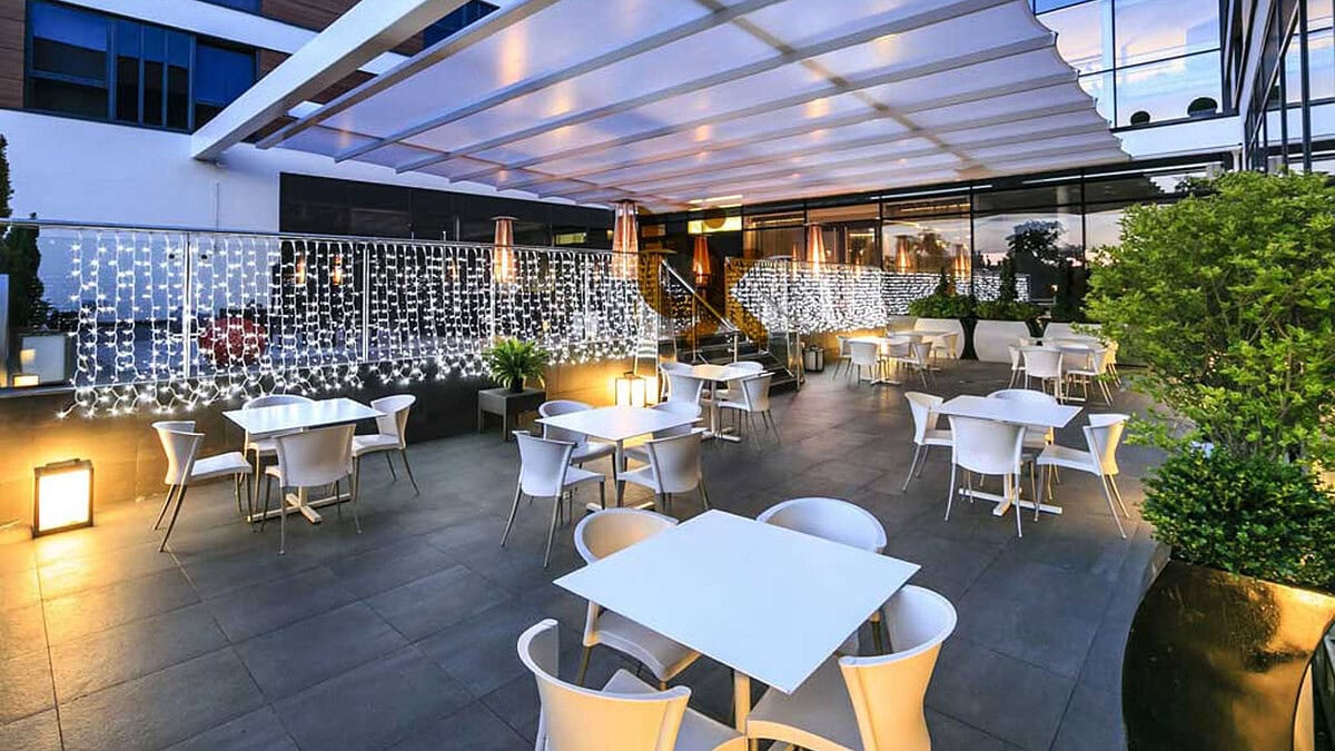 kanopi membrane, puncak, arsitektur modern