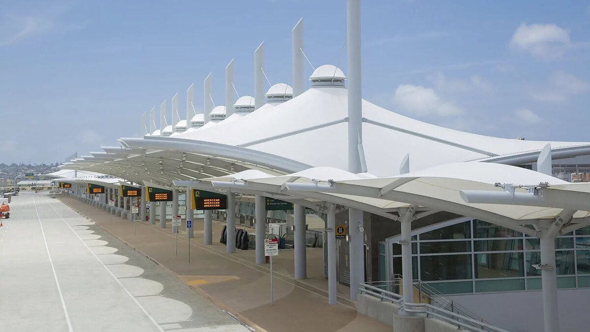 kanopi membrane, puncak, arsitektur modern