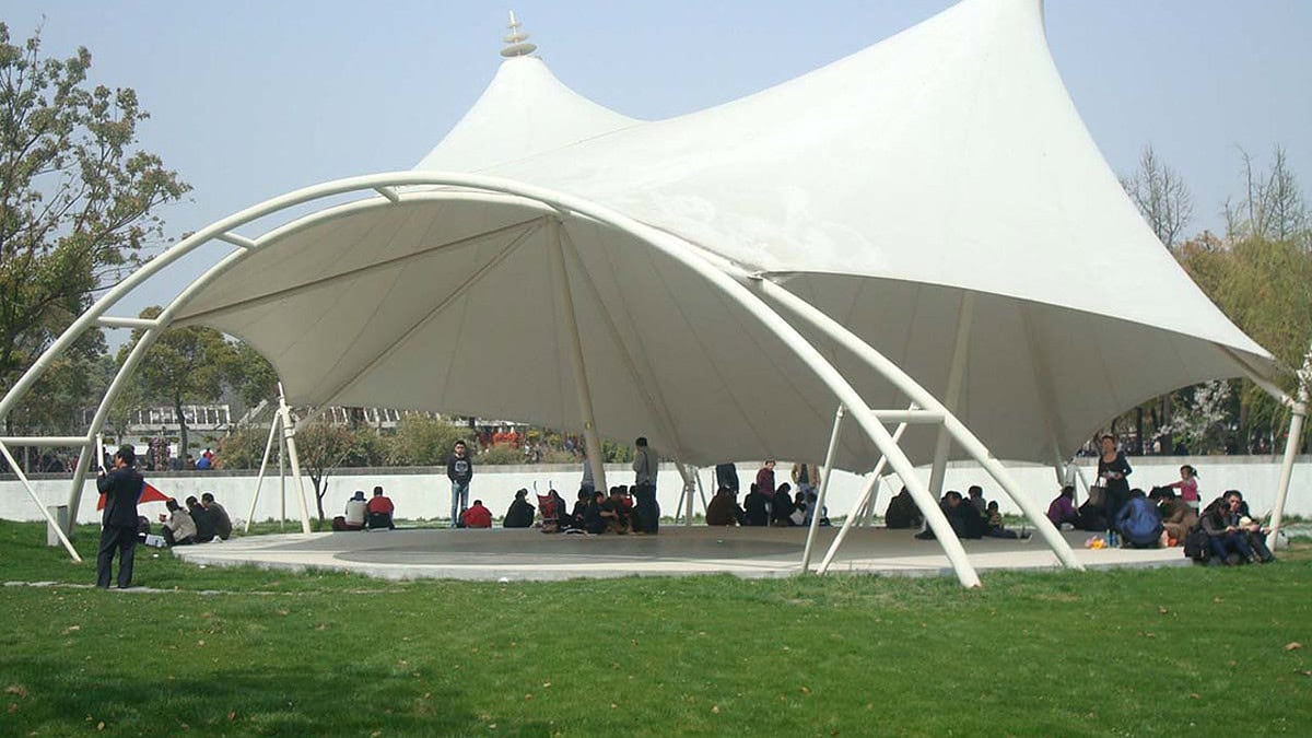 kanopi membrane, puncak, arsitektur modern