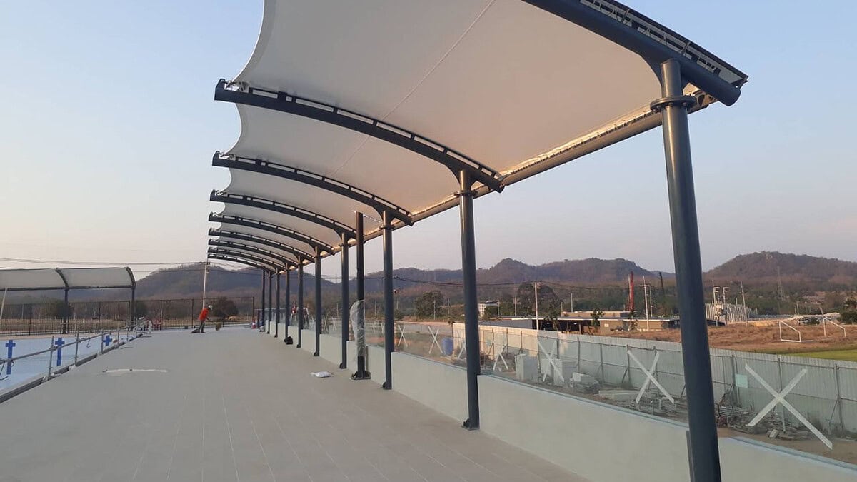 kanopi membrane, puncak, arsitektur modern