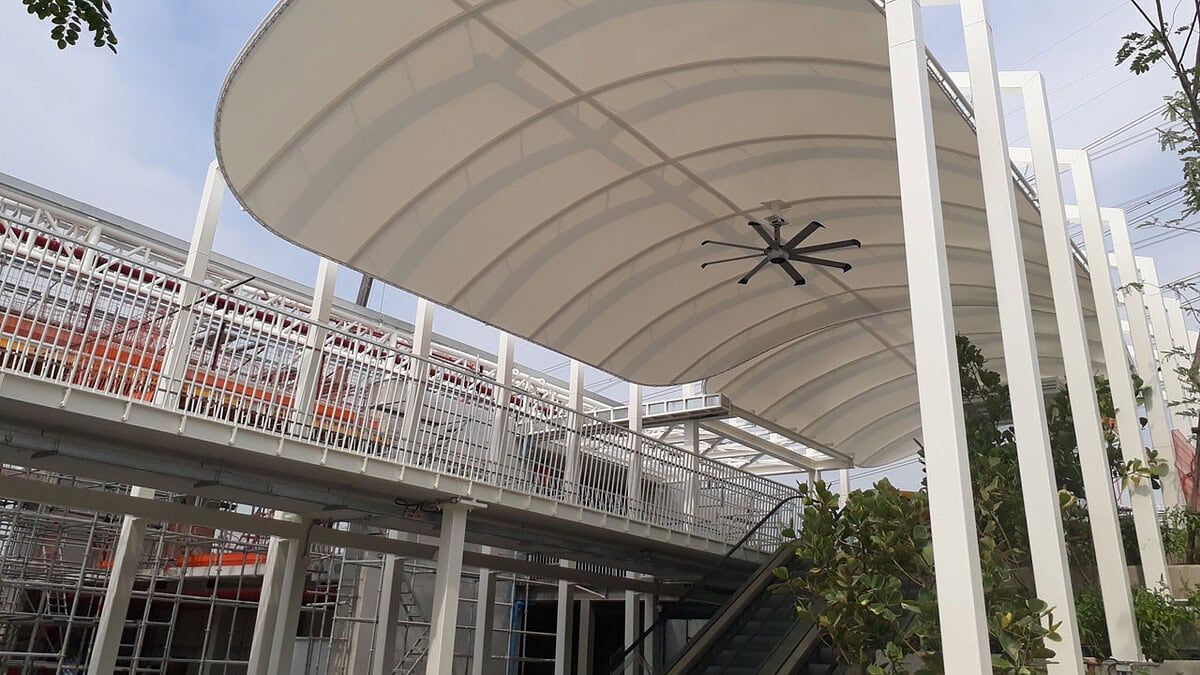 kanopi membrane, puncak, arsitektur modern