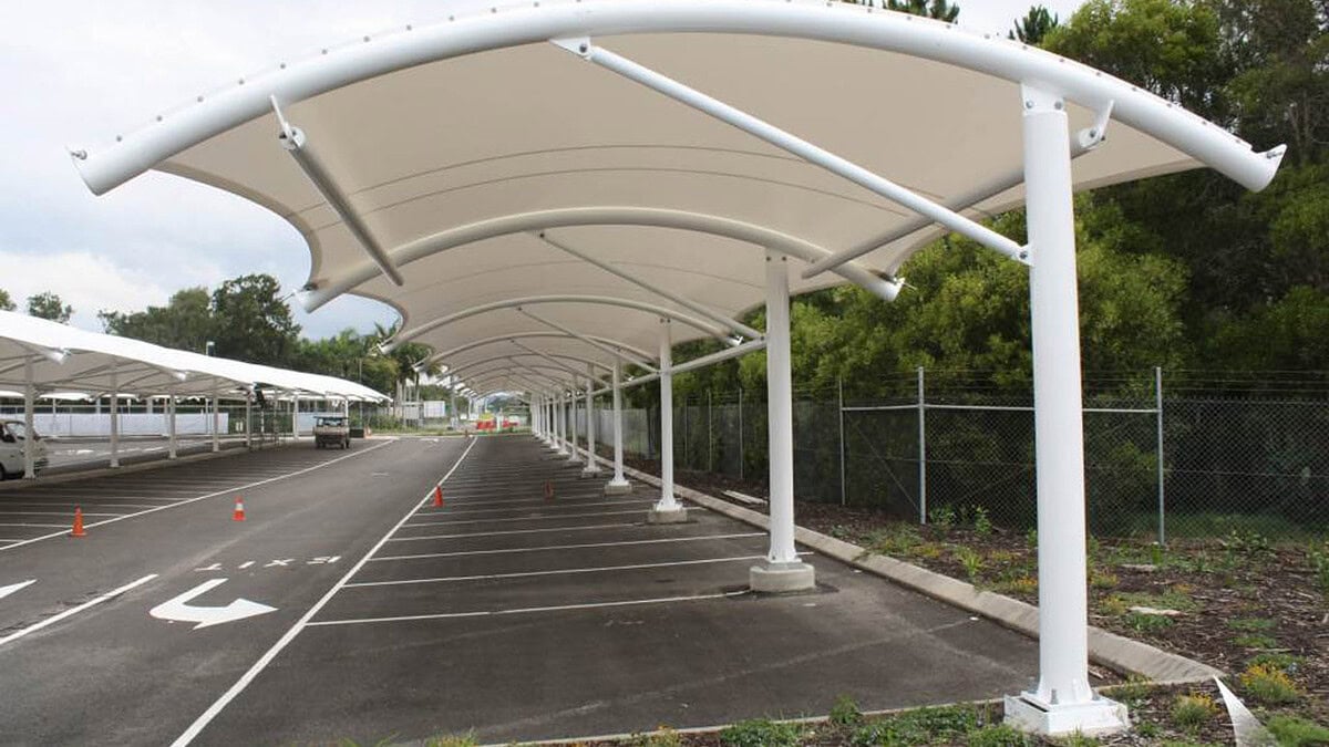 kanopi membrane, puncak, arsitektur modern