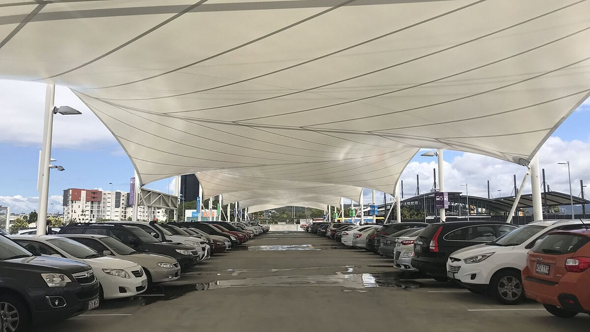 kanopi membrane, puncak, arsitektur modern