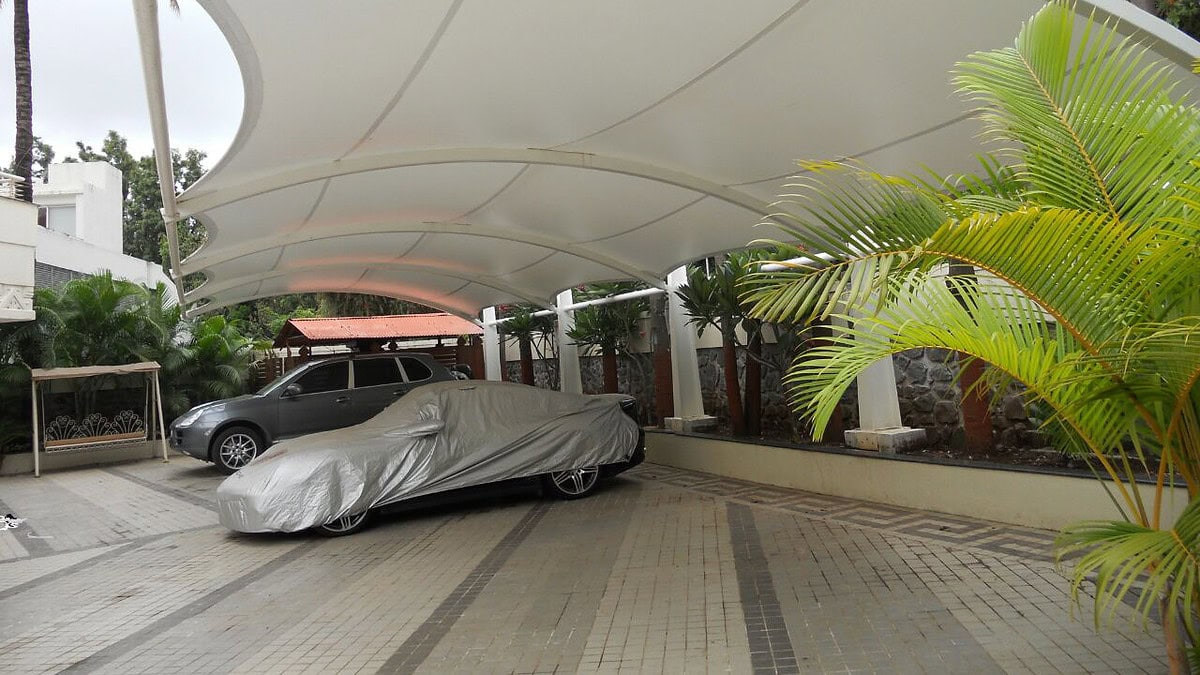 kanopi membrane, puncak, arsitektur modern