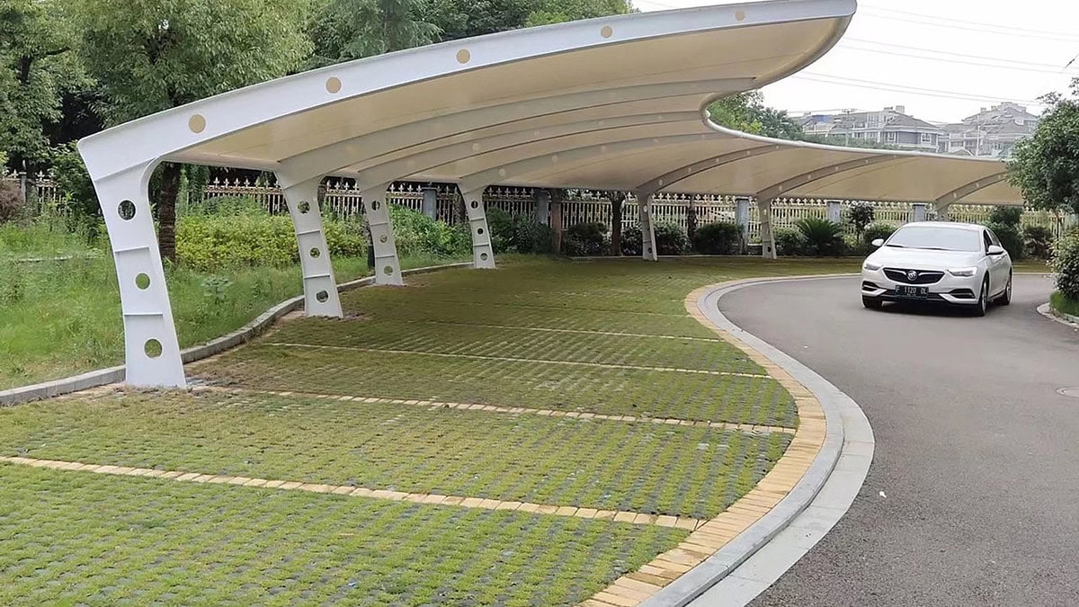 kanopi membrane, puncak, arsitektur modern