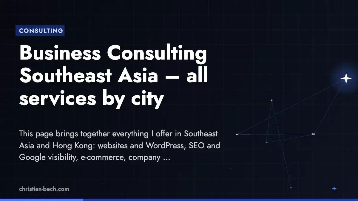 Business Consulting Southeast Asia – overview