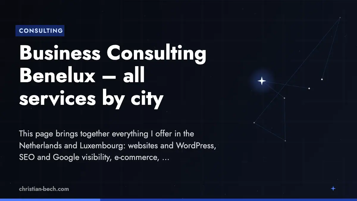Business Consulting Benelux – overview