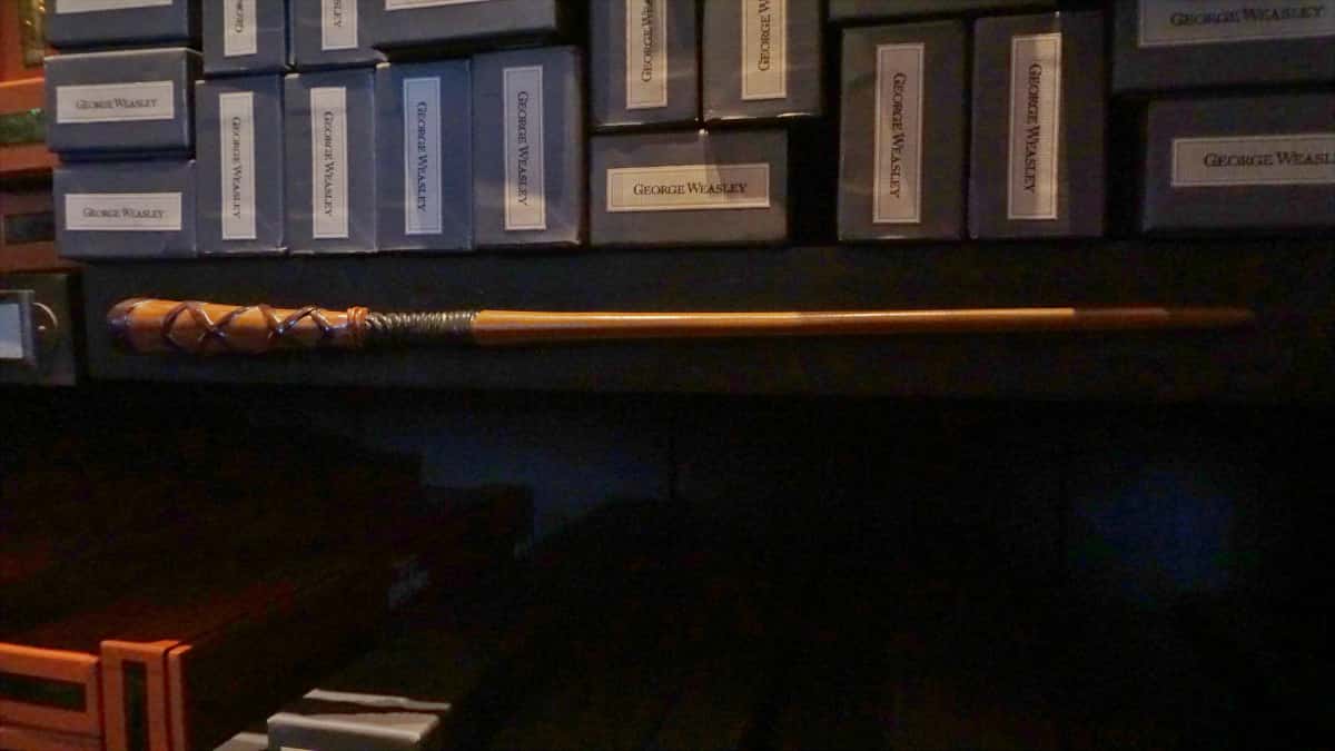 Stacked Boxes and Displayed Wands