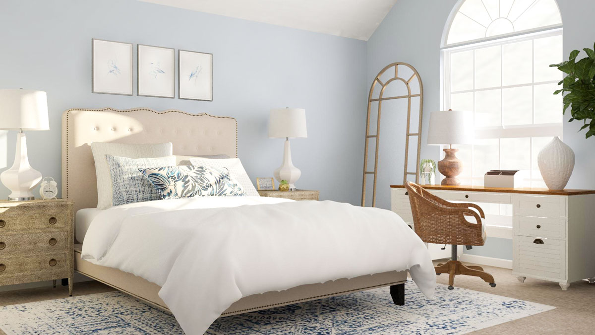 an elegantly decorated bedroom