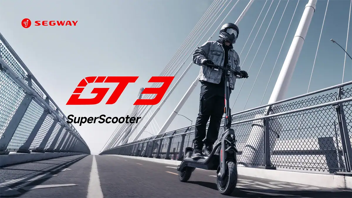 Една от най-монщните електрически тротинетки на Segway GT3 с 2400W мотор и голям пробег до 95км и макс. скорост 25км/ч, мигачи, цветен дисплей, висок борд и двойни амортисьори - 14