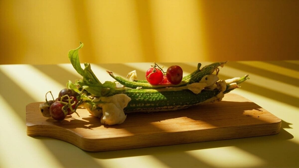 Decorated Cucumber Crocodile Grapes Recipe - illustration 2