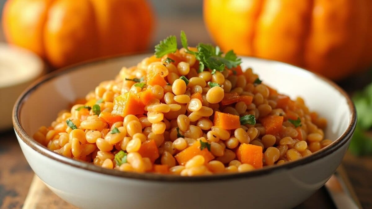Lentils with pumpkin recipe image 1 Lentils with pumpkin recipe - illustration 1
