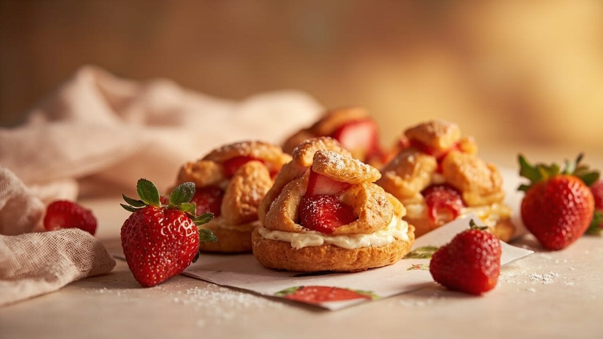 Pastries Strawberries recipe image 4 Pastries Strawberries recipe - illustration 4