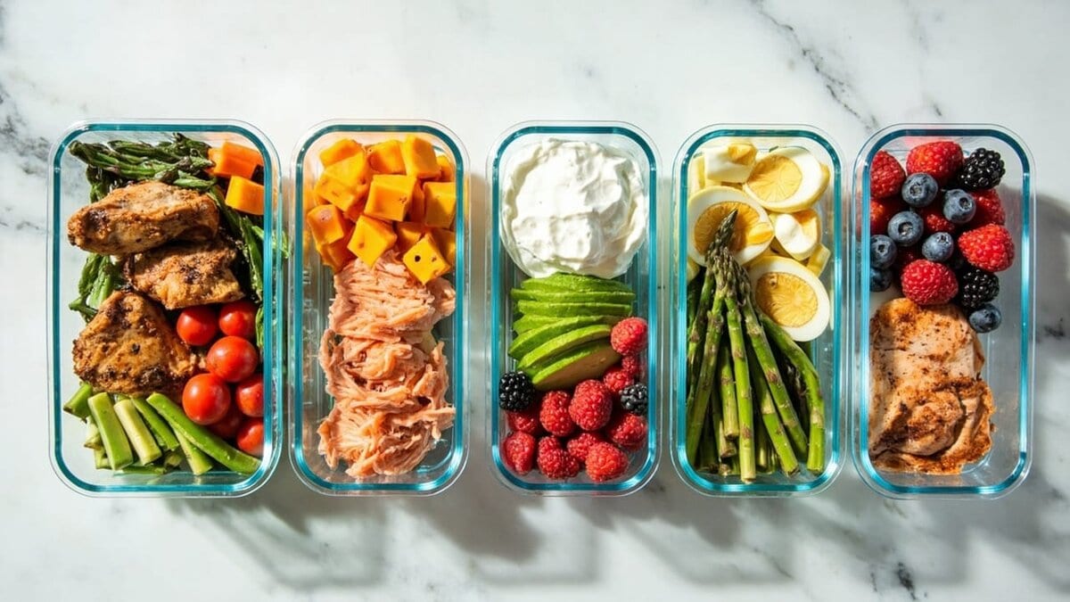 low carb meal plan for beginners - 7 day meal prep containers