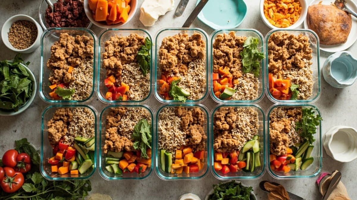 Nutritious meals that actually work - meal prep containers with balanced portions