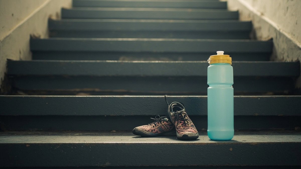 stair climbing workout demonstration step 2