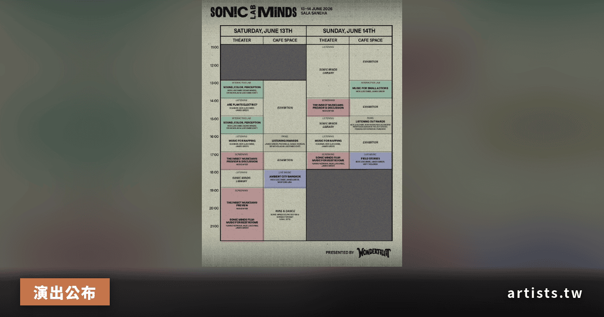 Wonderfruit × MSCTY Studio 聯手打造 Sonic Minds Lab,6 月 13–14 日曼谷 Sala Saneha 登場