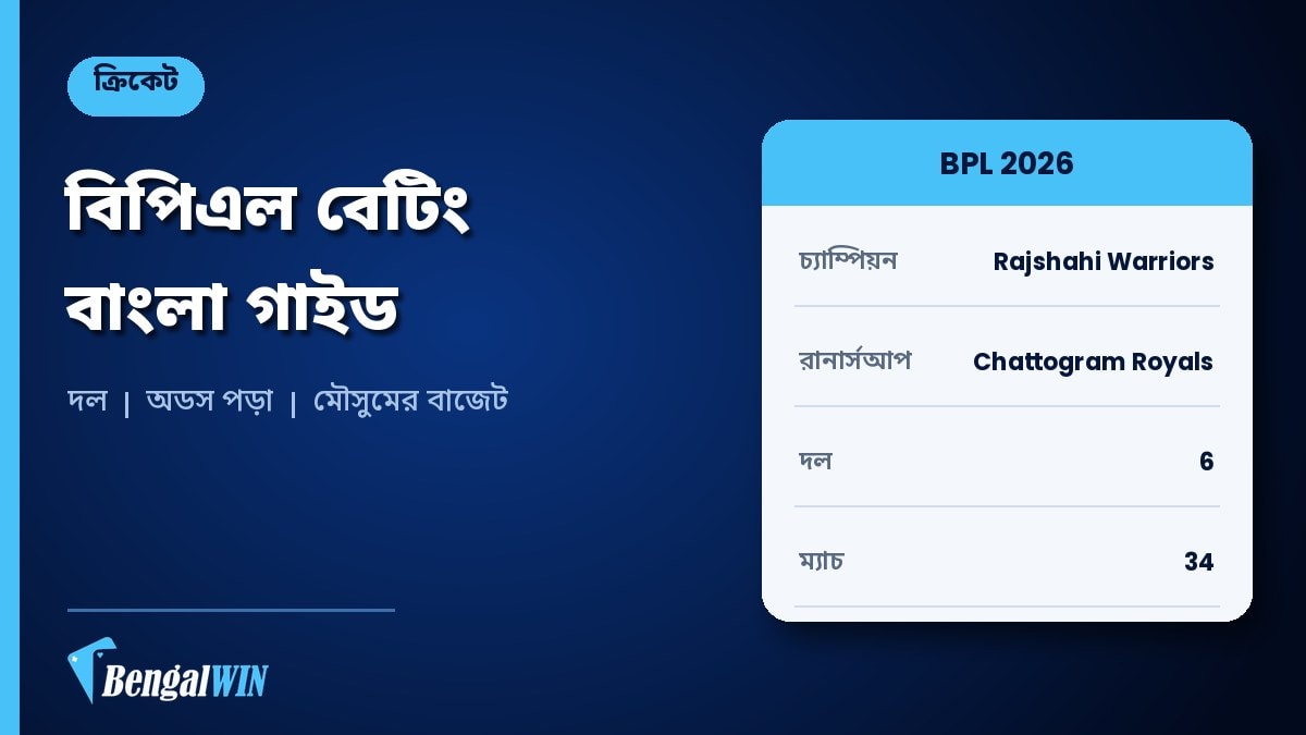 বিপিএল বেটিং গাইড: দল, অডস ও বাজেট