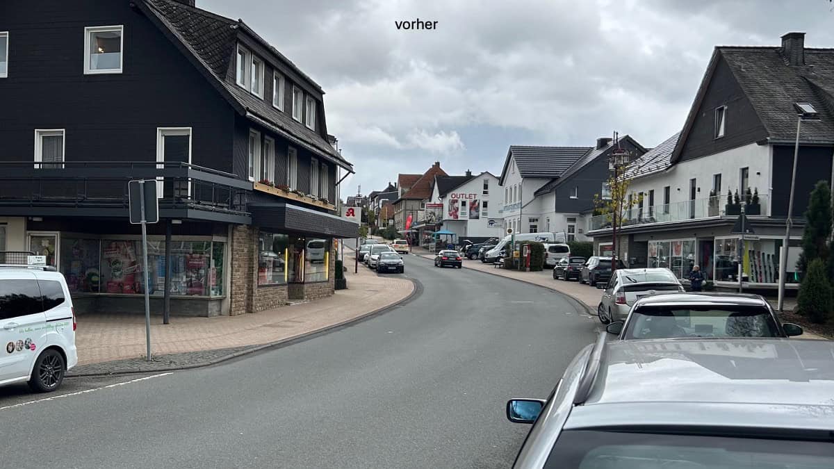 Die Upland Apotheke in Willingen vor der Optimierung - kaum sichtbar!
