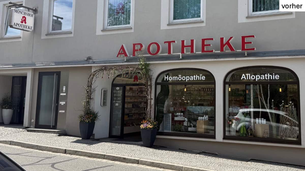 Die Mönchshof Apotheke in Viechtach vorher - eine Apotheken von vielen ohne besonderes Augenmerk....