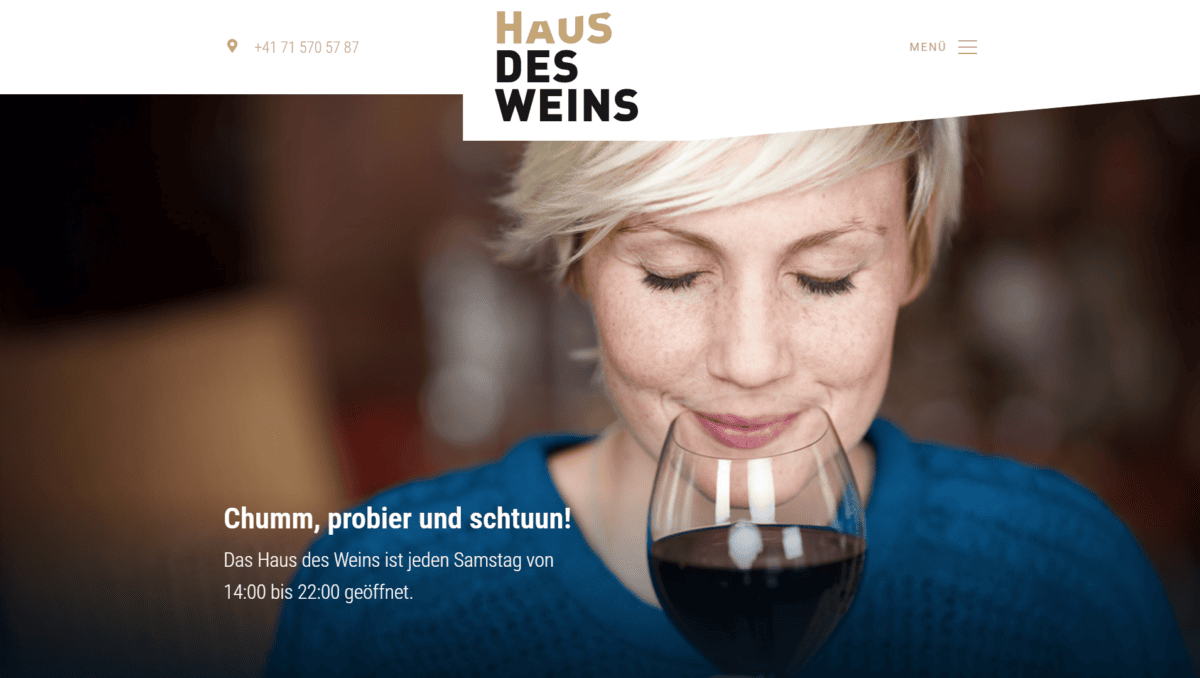 Webdesign Haus des Weins SG