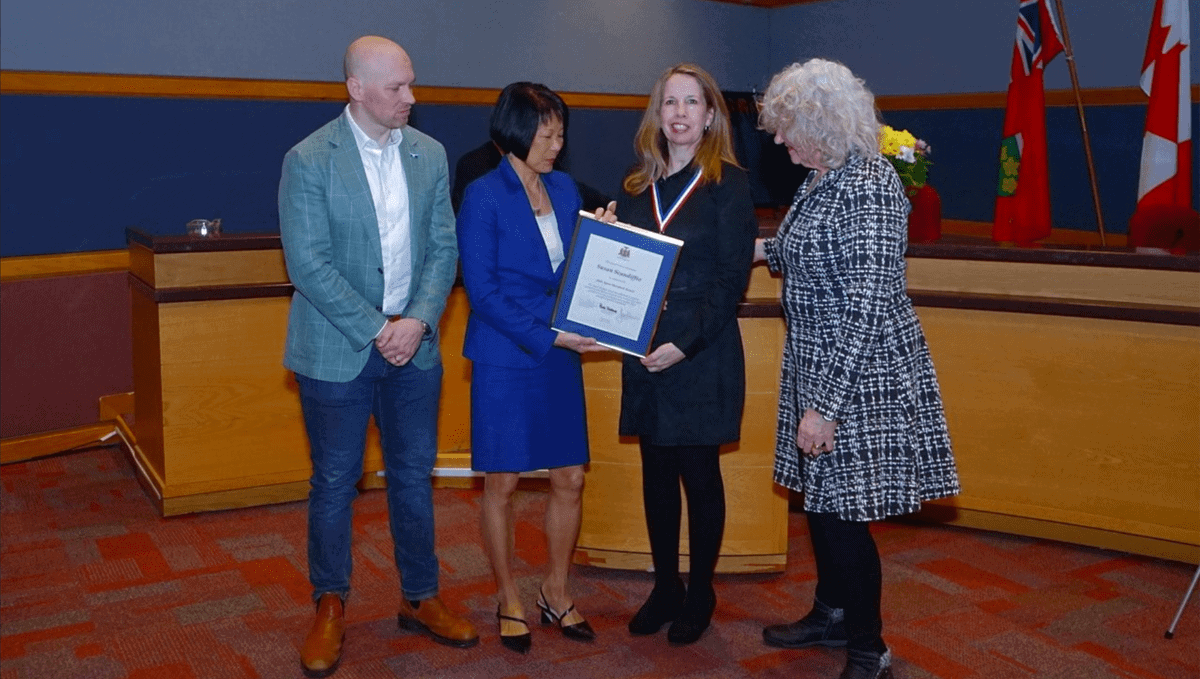 Community champion Susan Scandiffio wins the 2024 Agnes Macphail Award