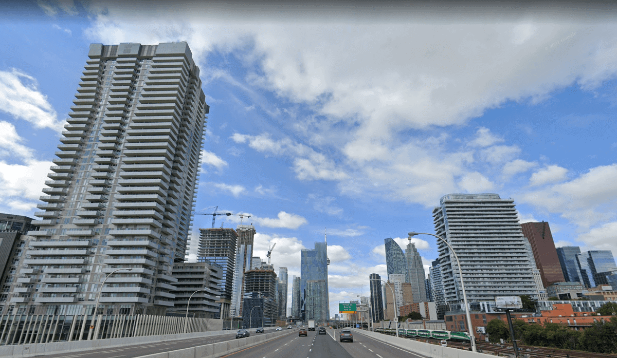 A portion of Yonge Street and a Gardiner Expressway off-ramp are closed due to flood