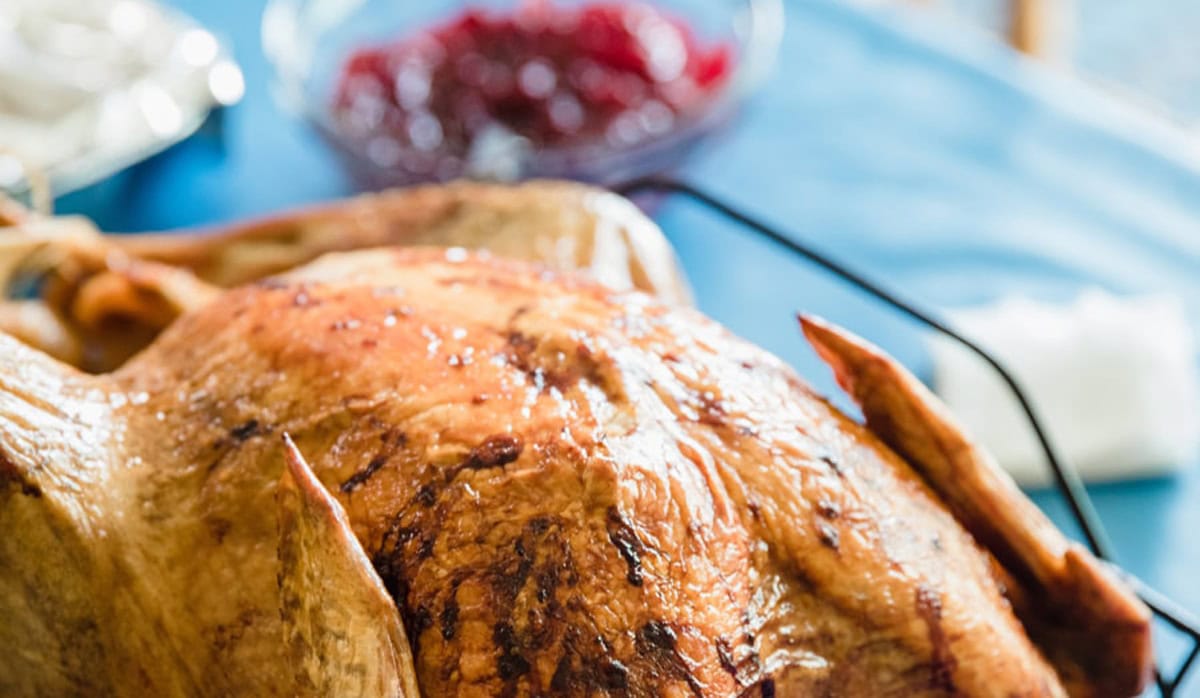 Holiday Entertaining: Roast Turkey with sage-bread stuffing recipe