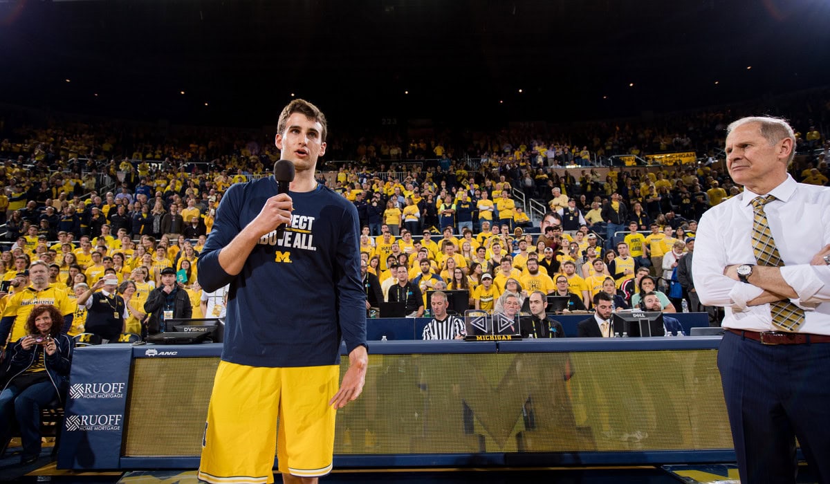 Austin Speaking after triumphing over OSU