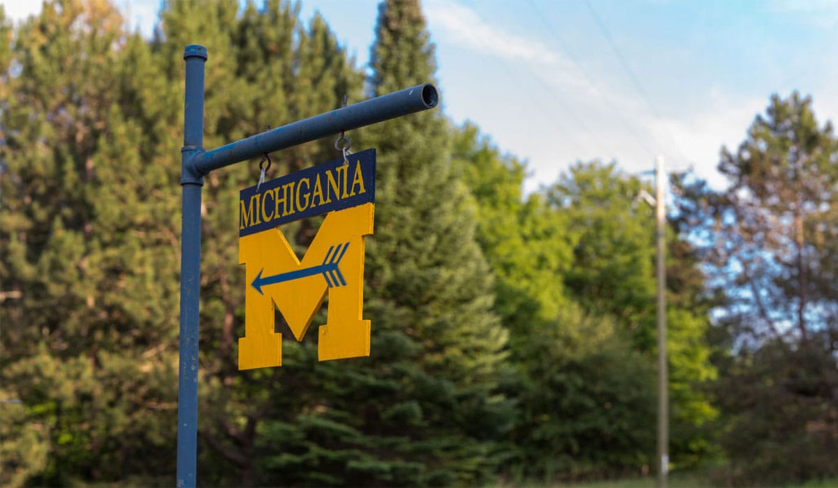 Camp Michigania sign