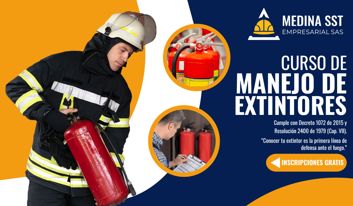 Capacitación práctica en manejo de extintores para prevenir y controlar incendios laborales.