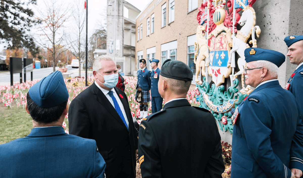 Premier Doug Ford visits Sunnybrook Veterans Centre – issues Remembrance Day statement