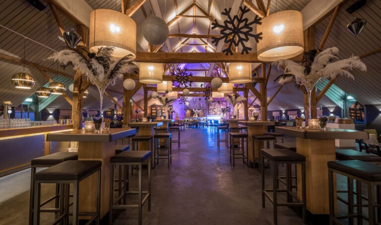 Winterse zaal met sneeuwvlok